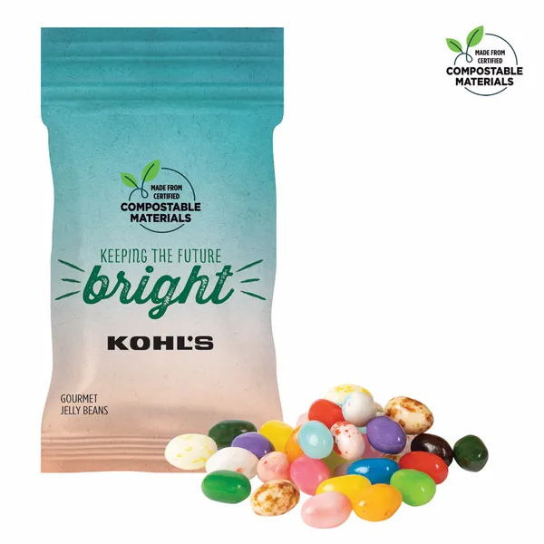 1oz ECO-Digibag, Compostable & Full Color, Gourmet Jelly Beans - Custom Patch