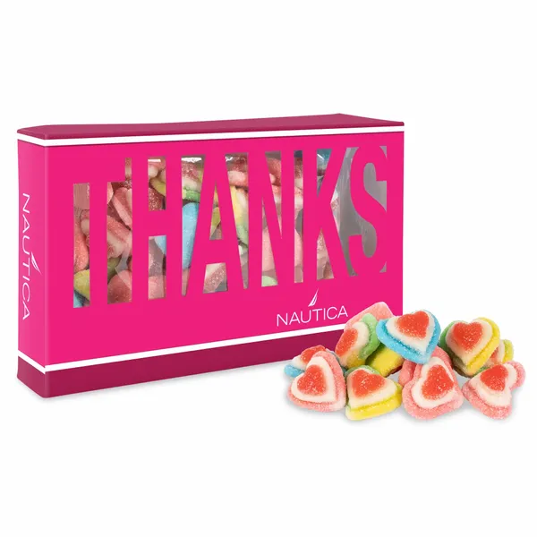 Thanks Die Cut Box with Triple Layer Hearts - Custom Patch