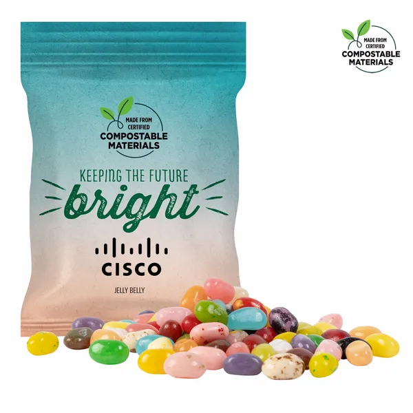 2oz. ECO-Digibag, Compostable & Full Color, Jelly Belly - Custom Patch