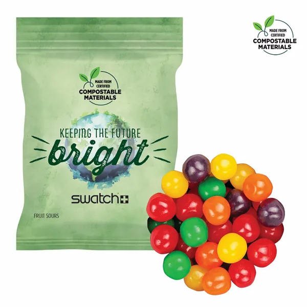 2oz ECO-Digibag, Compostable & Full Color, Fruit Sours - Custom Patch