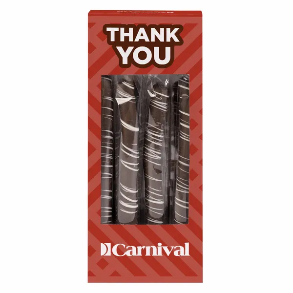 Pretzel Rods - Dark Chocolate With White Drizzle - Custom Patch