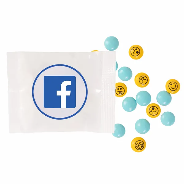 1/2oz. Snack Packs - Chocolate Buttons Imprinted - Custom Patch