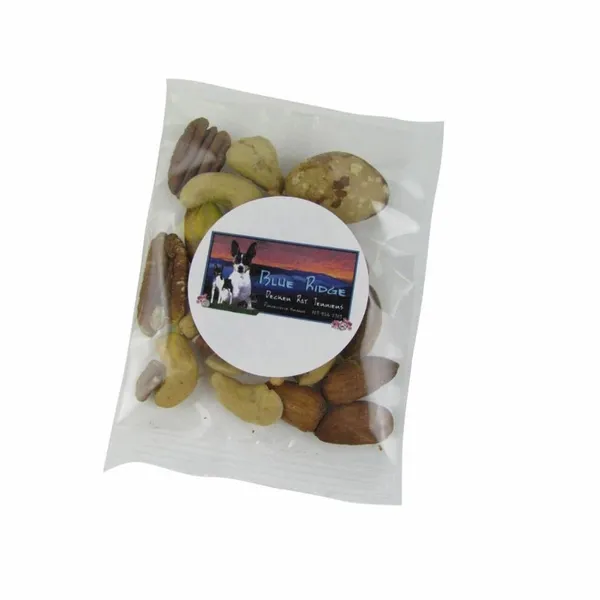 1oz. Goody Bags - Deluxe Mixed Nuts - Custom Patch