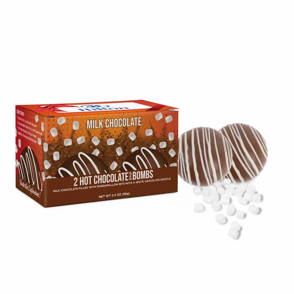 Set of Hot Chocolate Bombs in Full Color Gift Box - Custom Patch