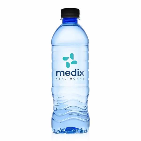 16.9 oz Blue Water Bottle - Custom Patch
