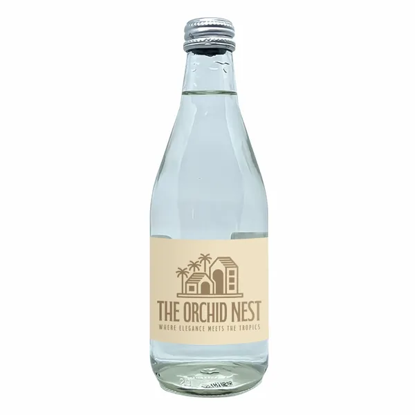 12 oz Glass Water Bottle (GLA12) - Custom Patch