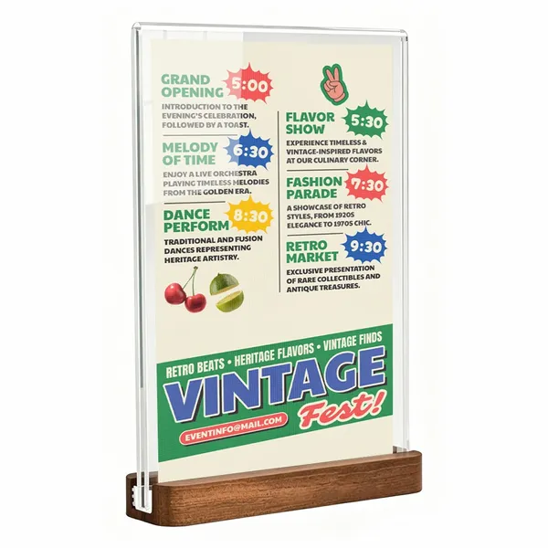 Sapele Wood Desktop Display - Custom Patch