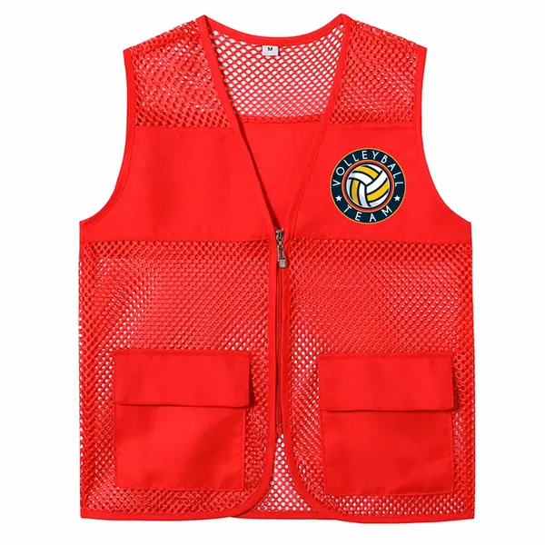 Breathable Mesh Vests with Zippers - Custom Patch