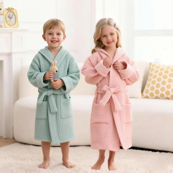 Custom Kids Waffle Robes - Custom Patch