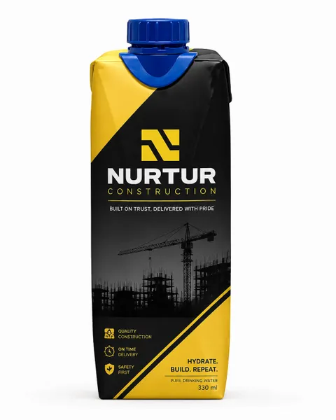 16.9 oz Water Bottle with Aluminum Insulation Inside - Custom Patch