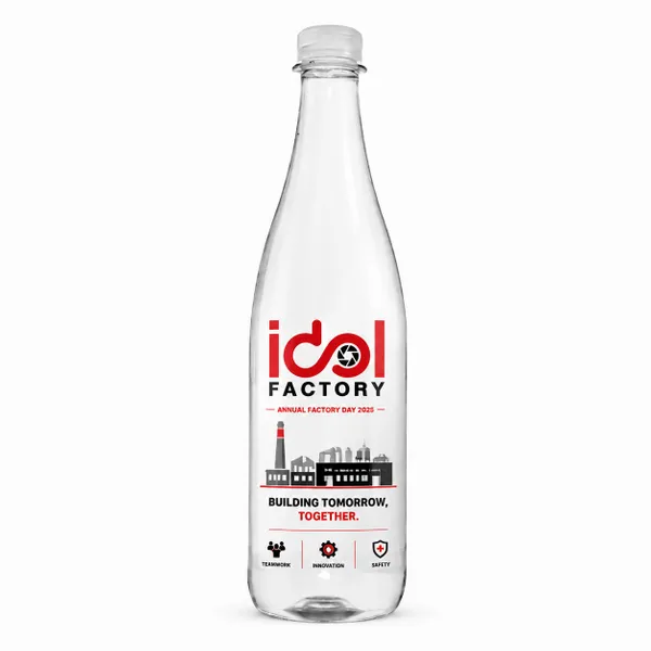 16.9 oz Champagne Style Water Bottle - Custom Patch