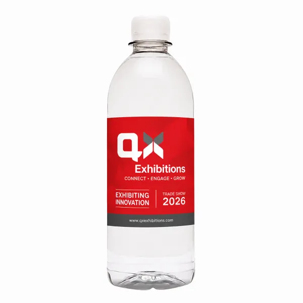 16.9 oz Light Blue Water Bottle - Custom Patch