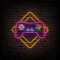 Gamer Joystick Neon Sign - Custom Patch