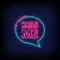 Kiss Me Neon Sign - Custom Patch