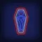 Vampire Coffin Neon Sign - Custom Patch