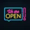 We Are Open Neon Sign - Custom Patch
