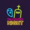 RIP Ghost Halloween Night Neon Sign - Custom Patch