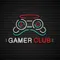 Gamer Club Neon Sign - Custom Patch