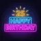 25th Happy Birthday Neon Sign - Custom Patch
