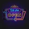 We Are Open Modern Neon Sign - Custom Patch