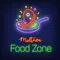 Midtown Food Zone Neon Sign - Custom Patch