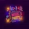 Music Party Neon Sign - Custom Patch