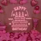 Big Happy Birthday Text with Cake Neon Sign - Custom Patch