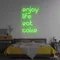 Enjoy Life Eat Cake Neon Sign - Custom Patch