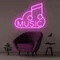 Music Neon Sign - Custom Patch