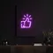 Purple Thumbs Up Neon Sign - Custom Patch