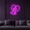 Scribble Dog Heart Neon Sign - Custom Patch