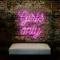 Chic Pink Girls Only Neon Sign - Custom Patch