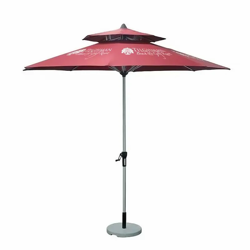Wood Market Umbrella - 9 ft - Custom Patch