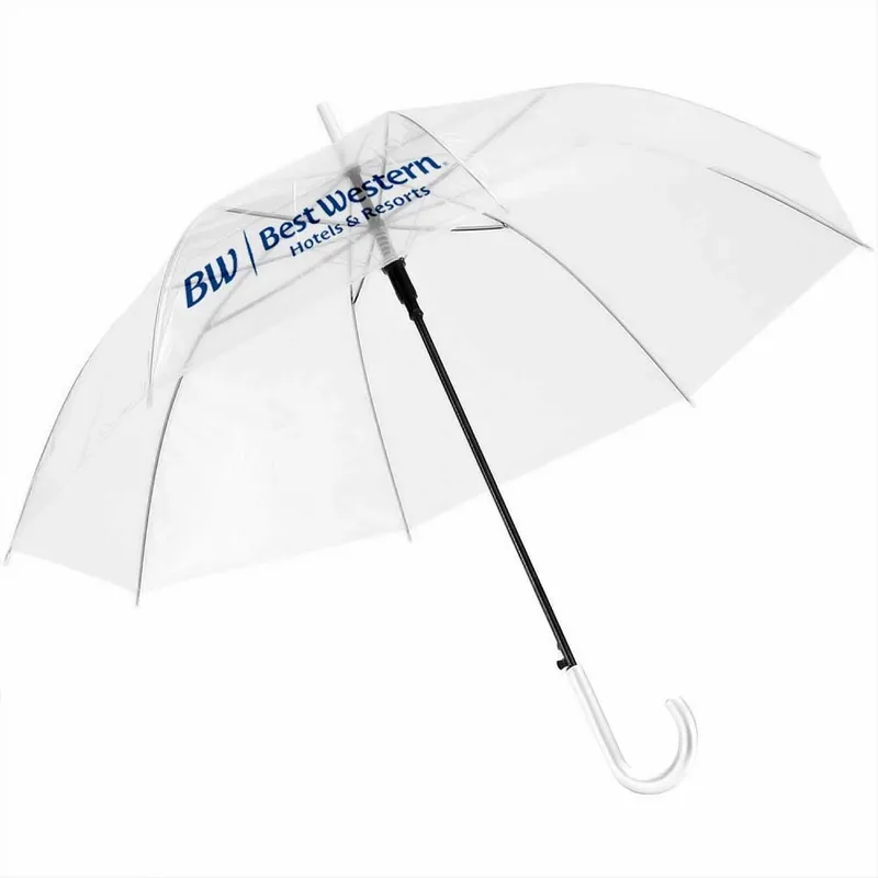Clear Umbrella - 46 in Arc - Custom Patch