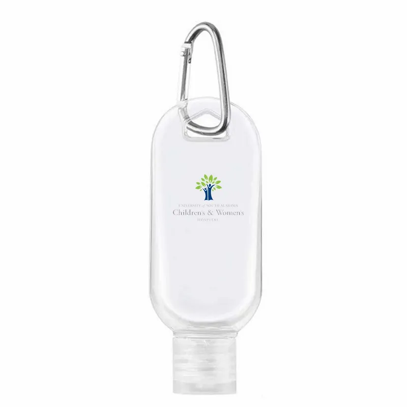 Sanitizer Bottles With Carabiner - Custom Patch