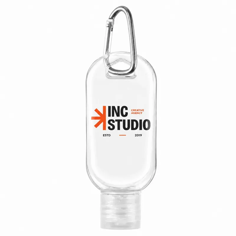 Sanitizer Bottles With Carabiner - Custom Patch