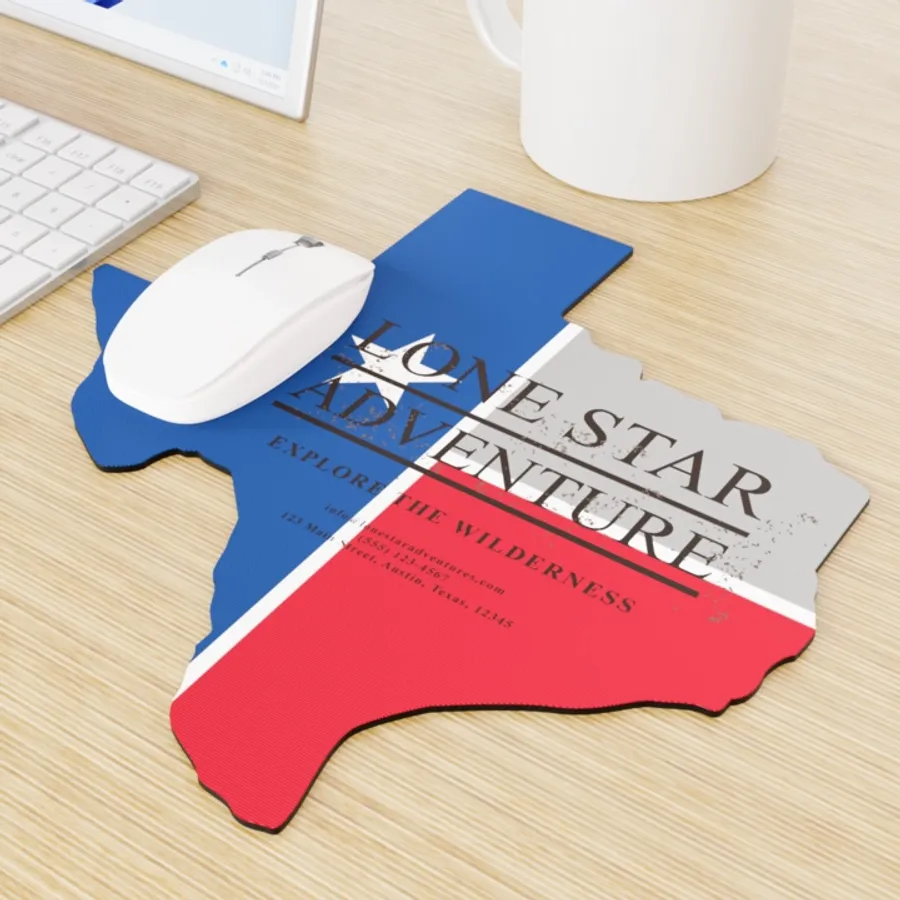 Custom Shape Die Cut Mouse Pad - Custom Patch