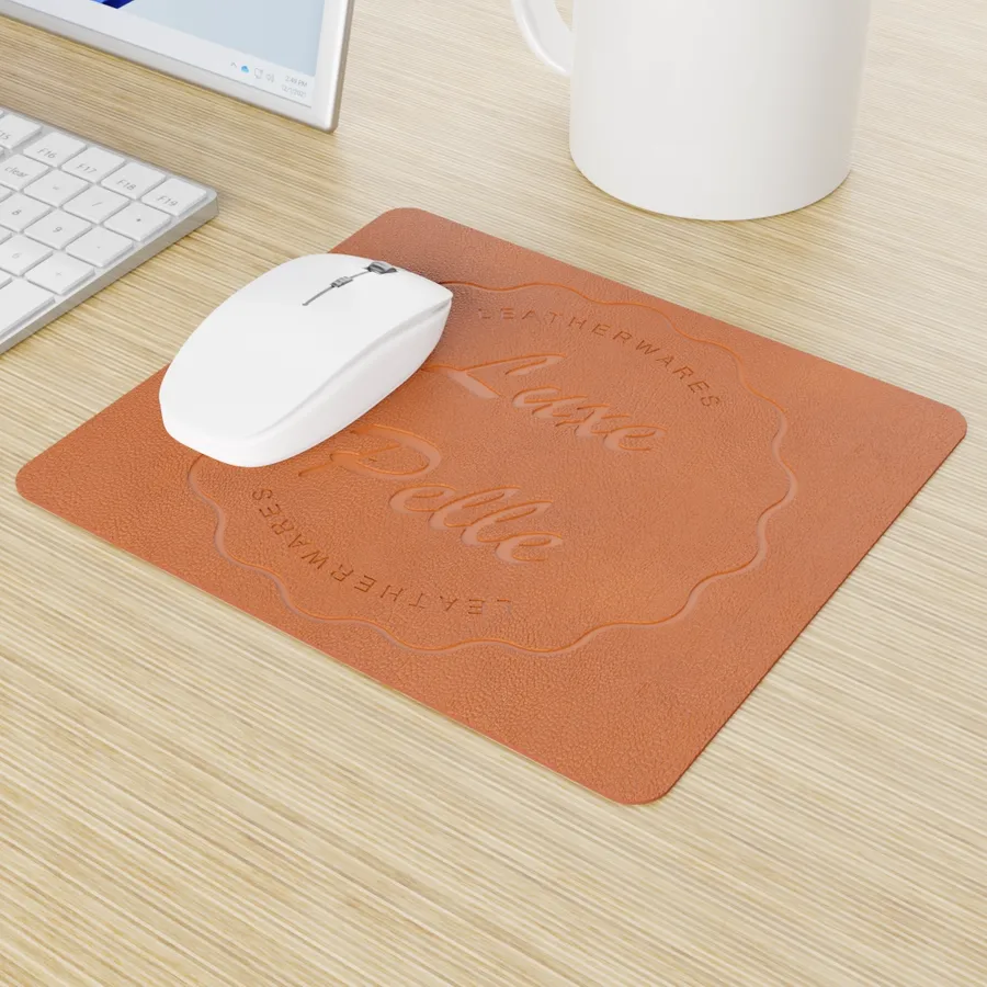 Custom Leather Mouse Pad - Custom Patch