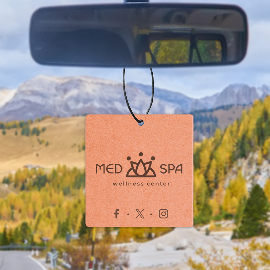 Eco Kraft Paper Air Freshener - Custom Patch