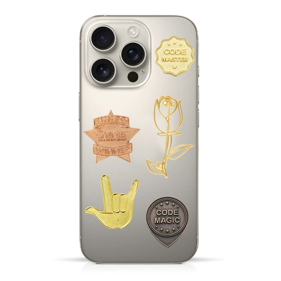 Phone Metal Badge Stickers - Custom Patch