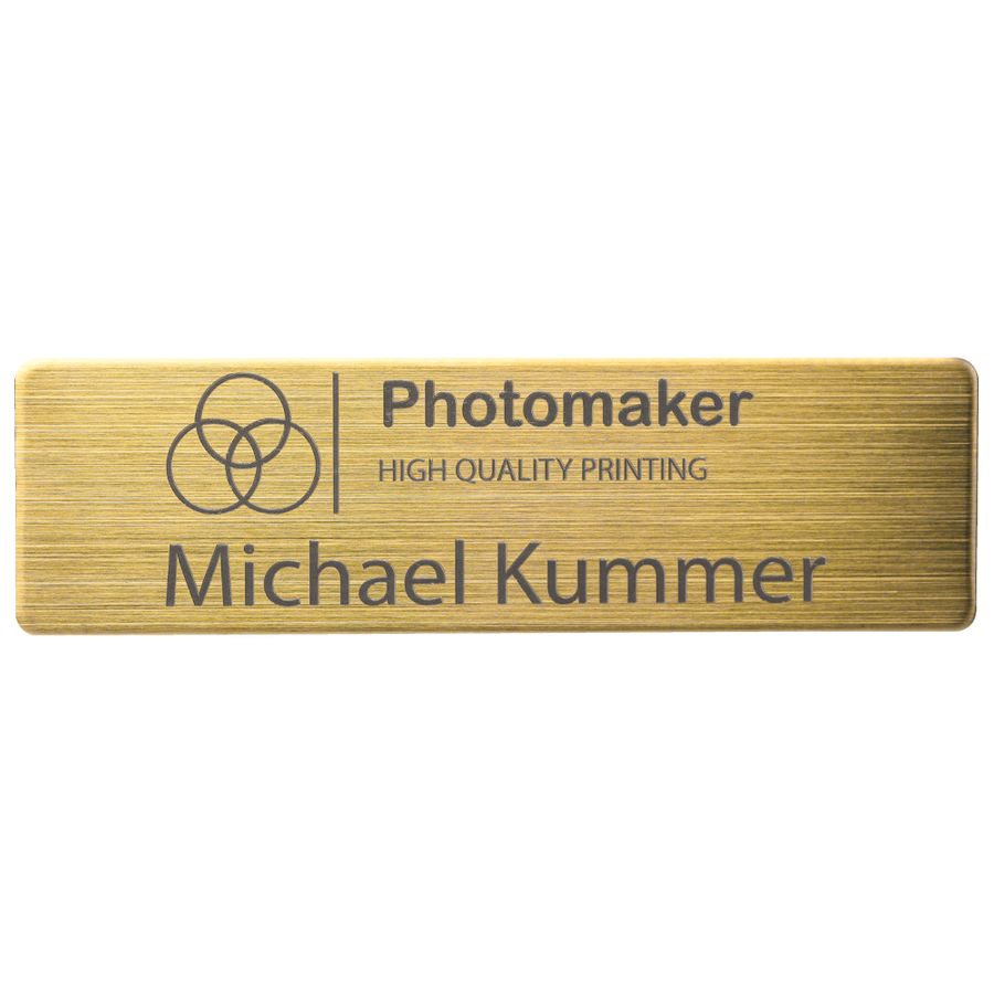 Engraved Metal Name Badges - Custom Patch