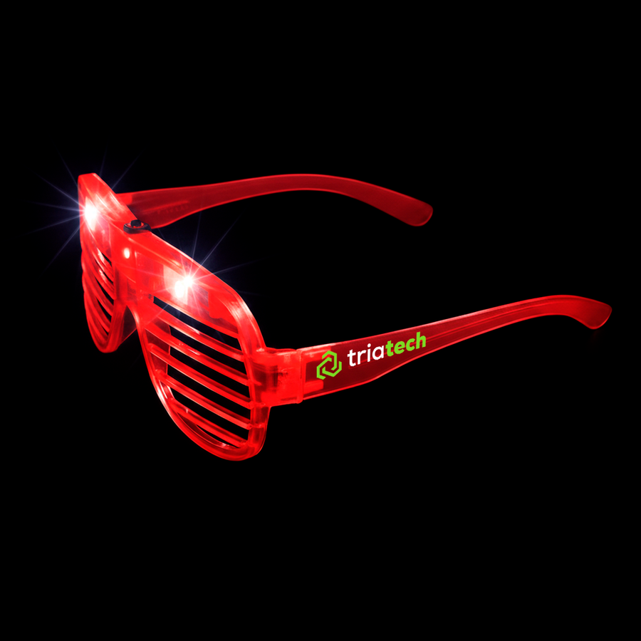 Light-Up LED Slotted Glasses - Custom Patch