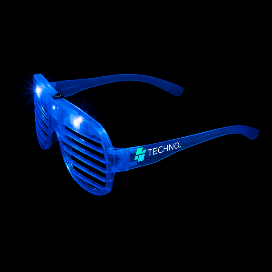 Light-Up LED Slotted Glasses - Custom Patch