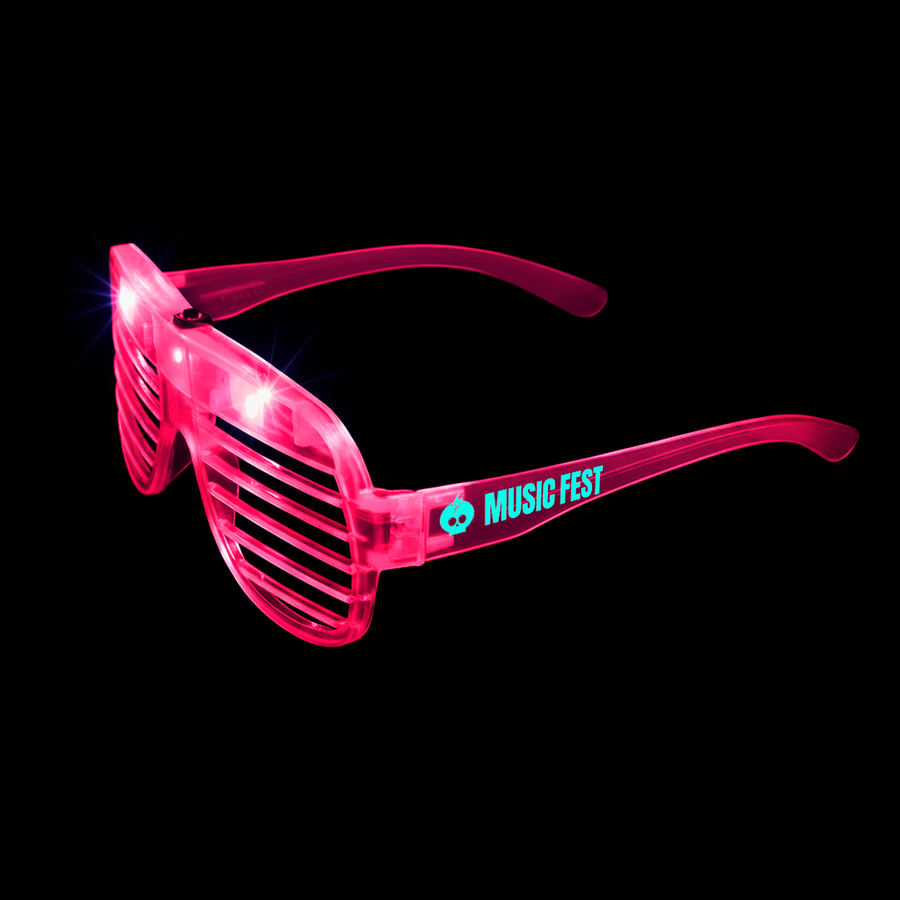 Light-Up LED Slotted Glasses - Custom Patch