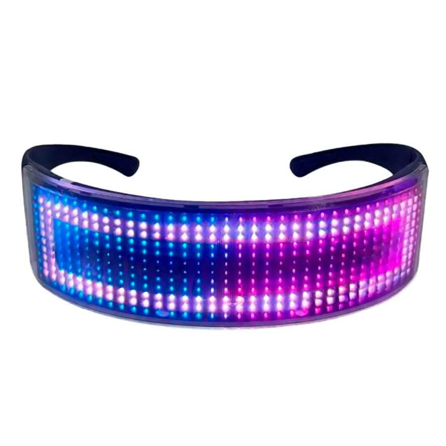 LED Light Up Glasses with Bluetooth - Custom Patch