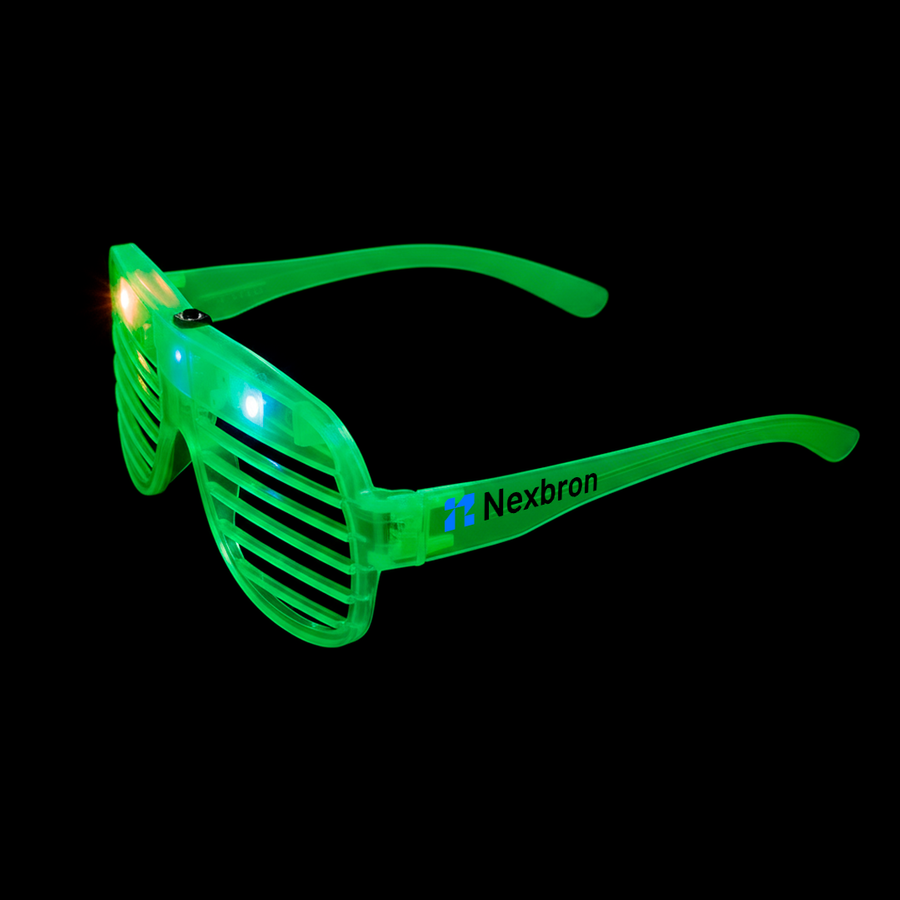 Light-Up LED Slotted Glasses - Custom Patch