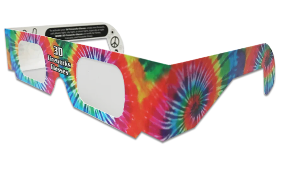 Paper 3D Fireworks Glasses - Custom Patch