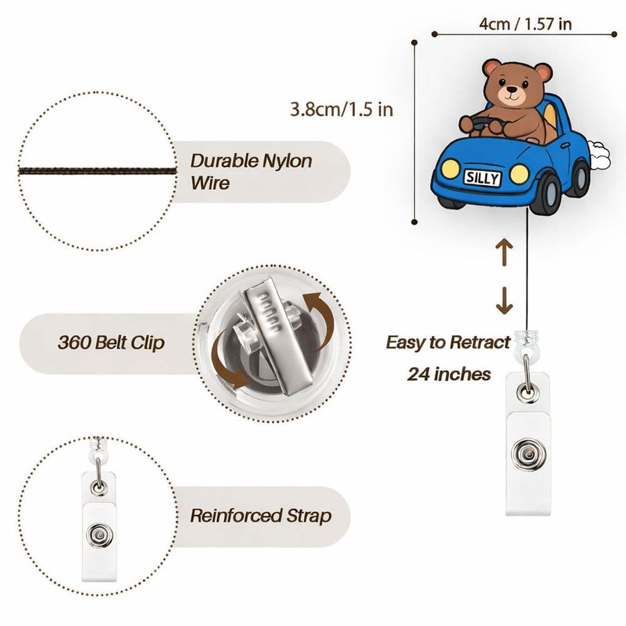 Custom Shape Acrylic Badge Reel - Custom Patch