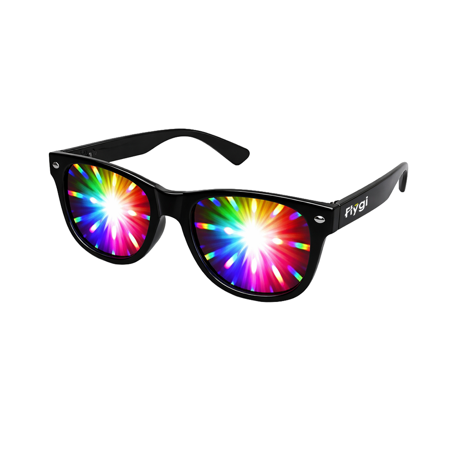 Plastic 3D Fireworks Glasses - Custom Patch