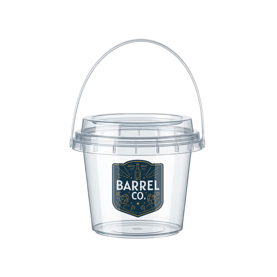 Premium Transparent Drink Buckets - Custom Patch